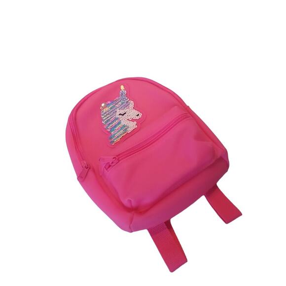 WONDER NATION Girl's Small Sequined Unicorn Backpack - Picture 1 of 4